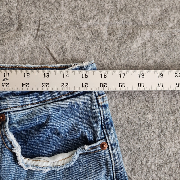 Abercrombie & Fitch The Dad High Rise Button Fly Jeans Women's 30 Blue Denim Y2K - Picture 7 of 10